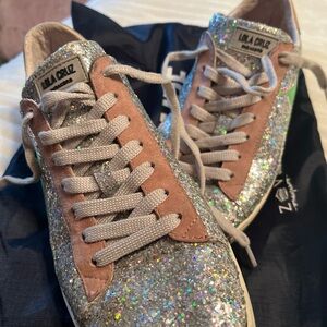 Lola Cruz Glitter Sneakers